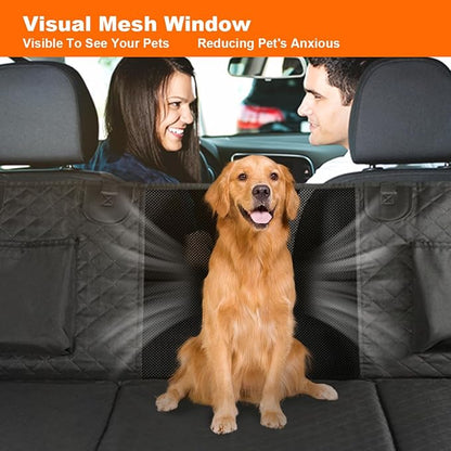 Vailge Dog Car Seat Cover for Trucks,Large Back Seat Extender for Dogs,Waterproof Dog Car Hammock,Non Inflatable dog seat cover,Hard Bottom Dog Seat Cover for Trucks F150, RAM1500,Silverado,GMC Sierra