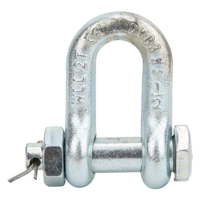 Screw Pin Anchor Shackle Alloy Steel Galvanized Heavy Duty Bow Shape Load Clamp for Chains Wirerope Lifting Outdoor Camping Rope Bracelets(2T),M