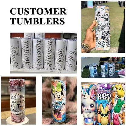 FEDAEE Sublimation Tumbler 20 oz 1 Piece Modern Stainless Steel Insulated Straight Tumbler with Lid, Individual Box