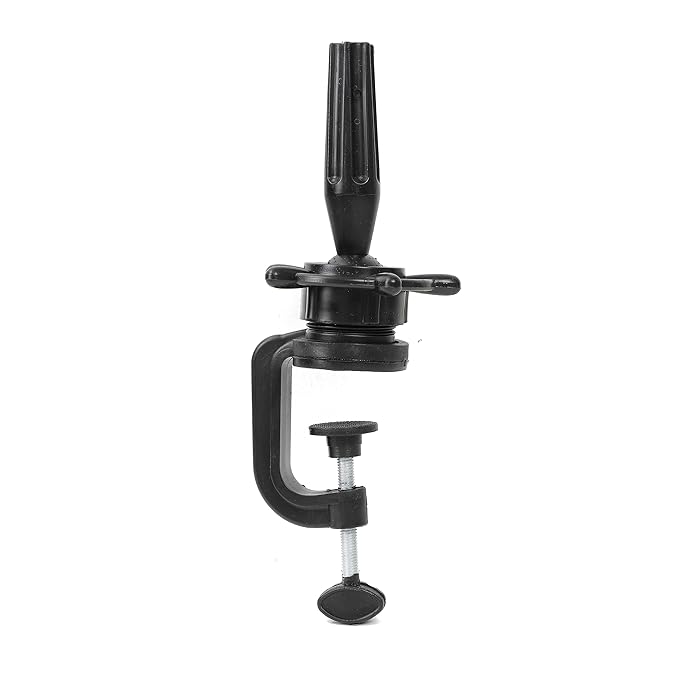 Wig Mannequin Head Stand Head Stand Cosmetology Manikin Training Head Stand Holding Holder Clamp Stands C-Clamp Holder Practice Hand Stand Adjustable Rotary Desk Table Clamp Holder Black (1 PCS)