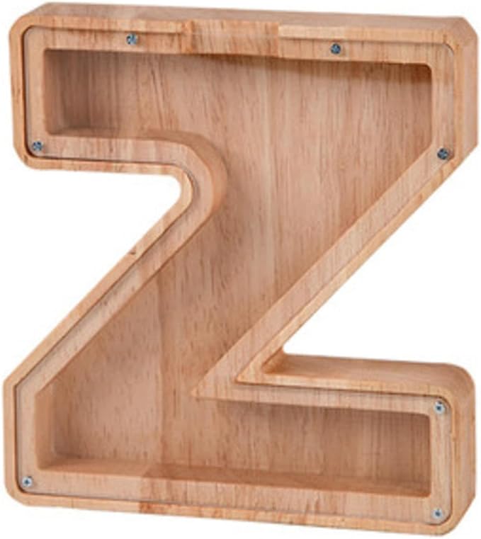 Internet Celebrity Wooden New English Letters Cash Box Children boy Piggy Bank Decoration Saving Box Transparent and Creative Gift