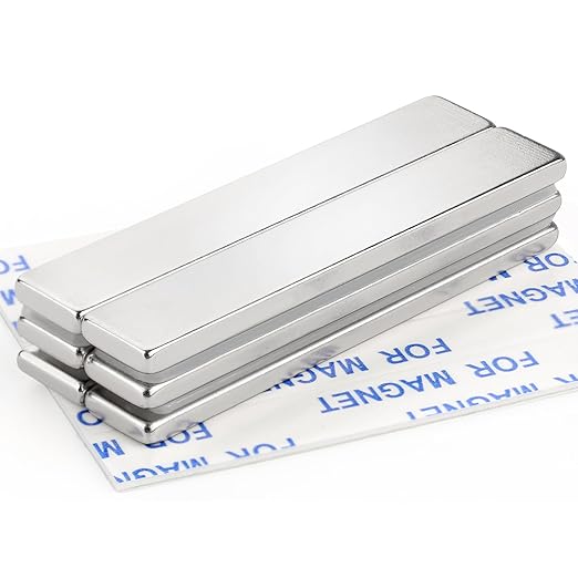 24 Pack Strong Neodymium Bar MagnetsPowerful Rare Earth Neodymium Magnets with Double-Sided Adhesive Perfect for Fridge, Garage, Kitchen, Craft, Office etc 60 x 10 x 3 mm