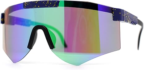 Futuristic Adjustable Arms Cyberpunk Monoblock Shield Sunglasses