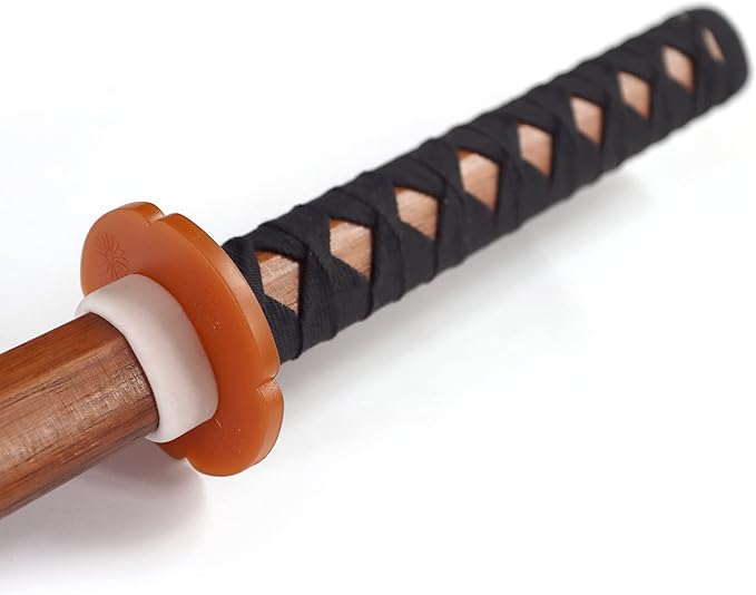 Bokken Hardwood Rope Handle Set Including Saya Plain Natural