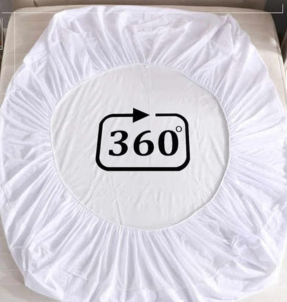 California Queen Size 60 X 84 Terry Cotton 100 Waterproof 1 Peice Mattress Protector, Breathable, Noiseless Mattress Cover, 12"- 14" Fitted Deep Pocket Mattress Protector Cover White Solid