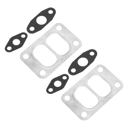 1 Pcs Turbo Gasket Set for Holset HX35 HX35W HX40 HX40W, Turbocharger Oil Inlet Outlet Divided Gasket Kit with Oil Drain Feed Replacement Compatible with Divided Turbine Inle