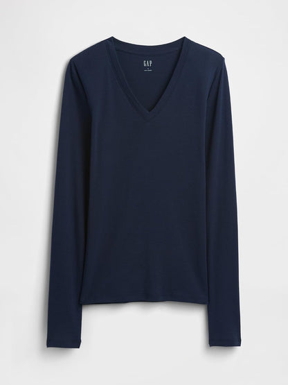 GAP Women's Long Sleeve V-Neck Knit Top