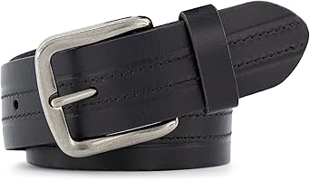 Frye Men's 40mm Leather Heat Press with Stitch Detail Belt