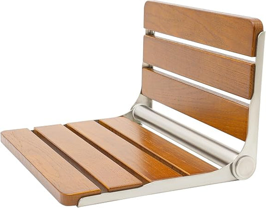 Folding Shower Seat Wall Mounted Foldable Chair Mount Build to Last Installation On Reinforced Concrete Solid Block Walls for Adults Pregnant Women Children Elderly Physically Challenged