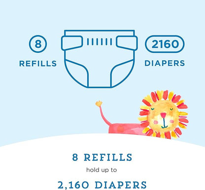 Brand - Mama Bear Diaper Pail Refills for Diaper Genie Pails, Unscented, 1080 Count (4 Packs of 270 Count)