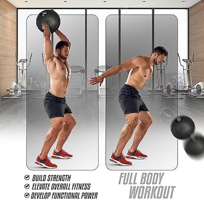 Yes4All Slam Ball, 10-40lb Medicine Ball, Durable PVC Sand Filled Workout Dynamic Weighted Balls for Exercise Core Strengthen