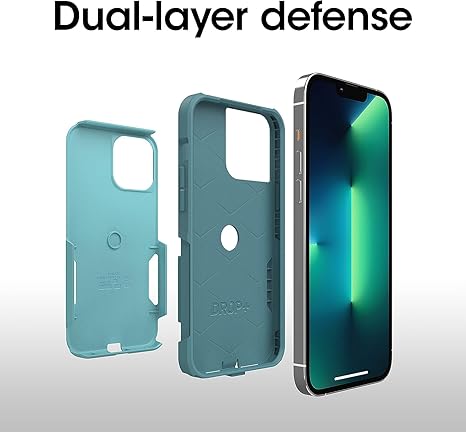 OtterBox Commuter Series Case for iPhone 13 Pro Max  iPhone 12 Pro Max (Only) - Non-Retail Packaging - Riveting Way (Teal)