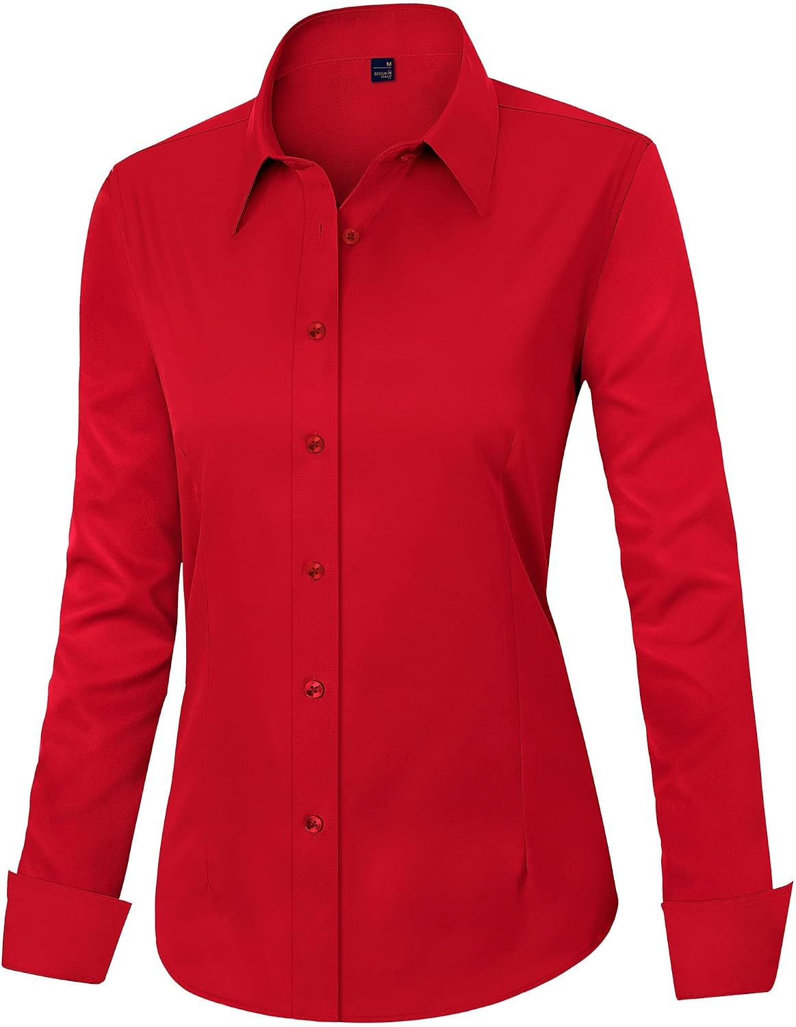 J.VER Womens Dress Shirts Long Sleeve Button Down Shirt Wrinkle-Free Business Casual Blouse Office Work Tops