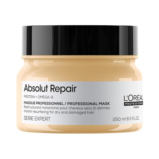 LOreal Professionnel Paris Absolut Repair Hair Mask - Hydrates, Repairs Damage & Adds Shine, Nourishing Protein Treatment, For Dry & Damaged Hair ( No Original Box )