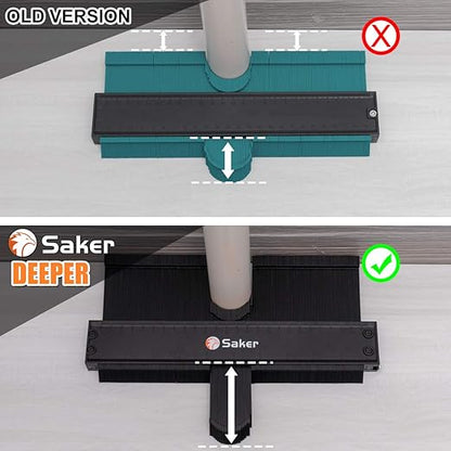 Saker Contour Gauge Profile Tool- Adjustable Lock-Precisely Copy Irregular Shape Duplicator - Must Have Tool for DIY Handyman, Construction (BLACK10INCH)