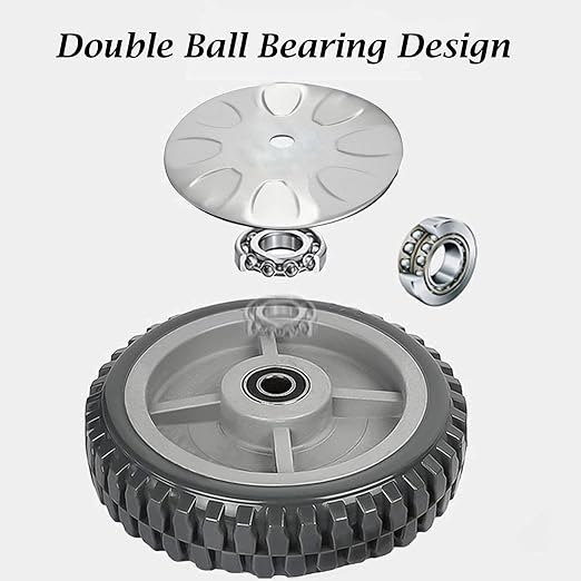 8 Inch Heavy Duty Casters Wheels Set of 4 (2 with Brake and 2 Without), 2314 Lbs Capacity Industrial 360° Swivel Caster Wheels for Cart, Trolley, Workbench, Furniture- Anti-Skid Rubber
