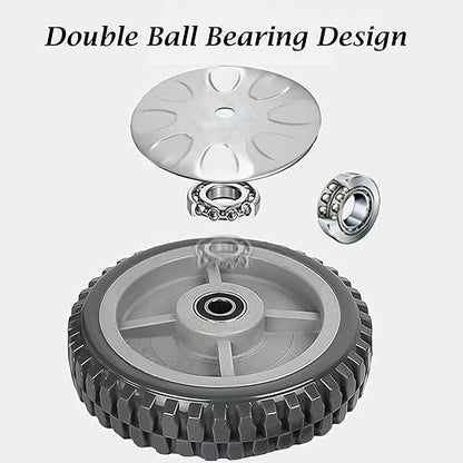 8 Inch Heavy Duty Casters Wheels Set of 4 (2 with Brake and 2 Without), 2314 Lbs Capacity Industrial 360° Swivel Caster Wheels for Cart, Trolley, Workbench, Furniture- Anti-Skid Rubber