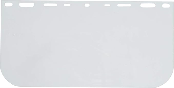 Replacement Face Shield, 8"x 15.5"x .040, Clear Polycarb, Model 15151