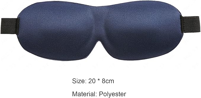 Eye Blindfold Relaxed Travel Sleep Eye Cover Stretchy with Fastener Tape Useful Pain-Free Navy Blue