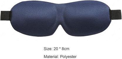 Eye Blindfold Relaxed Travel Sleep Eye Cover Stretchy with Fastener Tape Useful Pain-Free Navy Blue