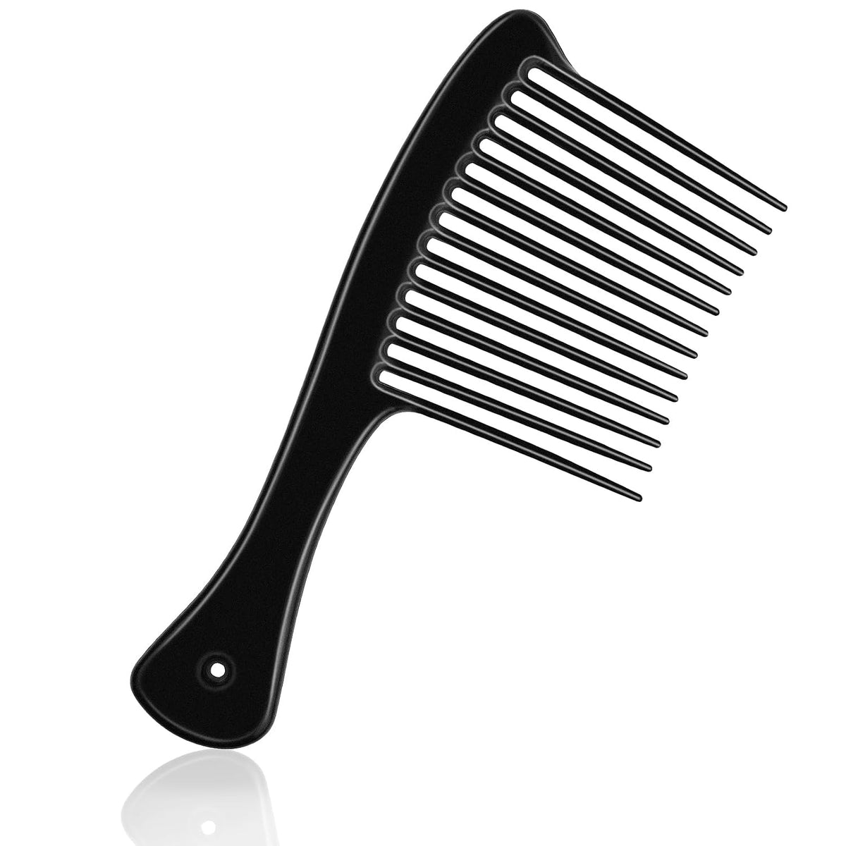HDAJY Wide Tooth Comb, Large Thickened Hair Comb, Black Shower Combs for Wet Curly Straight Hair, Round Comb Teeth, No Hair Damage