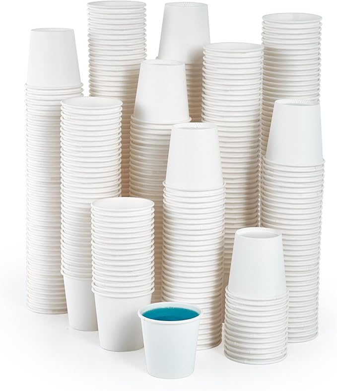 JOLLY PARTY 2 oz Bathroom Cups, 360 Pack Small Paper Cups, White Mouthwash Cups, Disposable Mini Paper Cups, Paper Sampling Cup, Espresso Cups