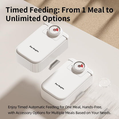 Meal Automatic Pet Feeder for Cats and Small Dogs with Ice Pack (2 bowl feeder)