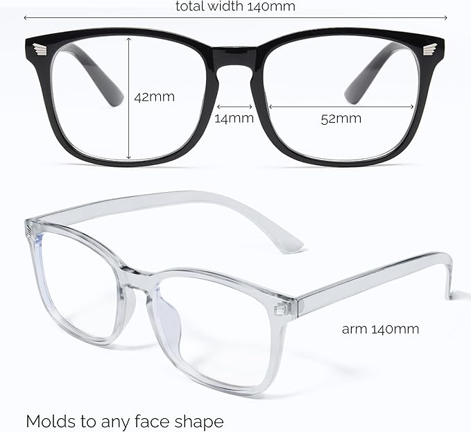 livho High Tech Blue Light Glasses - Advanced 99 Blue Light Blocking Computer Glasses - Anti Eyestrain  UV Glare Protection