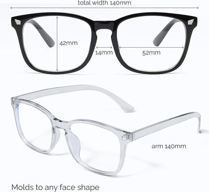 livho High Tech Blue Light Glasses - Advanced 99 Blue Light Blocking Computer Glasses - Anti Eyestrain  UV Glare Protection