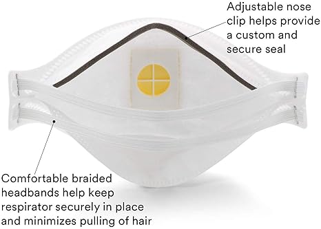 3M 58887719997169 Aura 9211PLUS Disposable N95 Respirators wCool Flow Valve (Pack of 10)