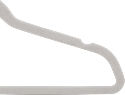 Laura Ashley 25 Pack Slim Velvet Hangers Durable  Strong Plastic  Slim  Keeps Shape  Closet Organization  White  Holds 10lbs  Holds Shape