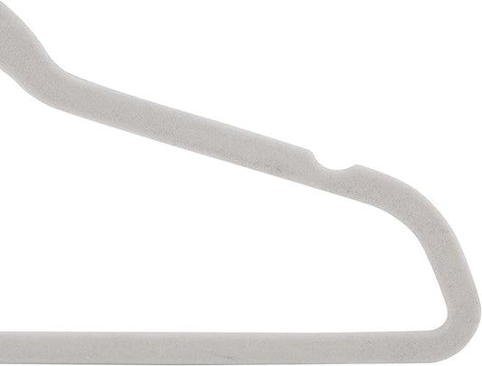 Laura Ashley 25 Pack Slim Velvet Hangers Durable  Strong Plastic  Slim  Keeps Shape  Closet Organization  White  Holds 10lbs  Holds Shape