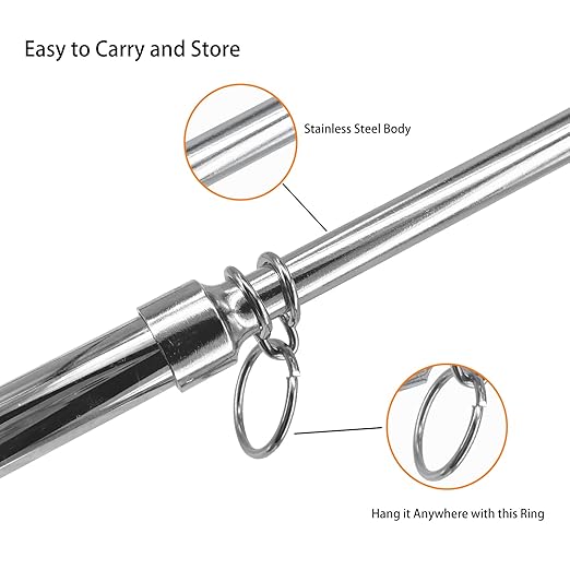 Truck Tire Pressure Gauge, Straight-on Foot Dual Head Chucks Stainless Steel, Heavy Duty Air Pressure Tire Gauge for Auto Trucks Cars RVs Vans Gage