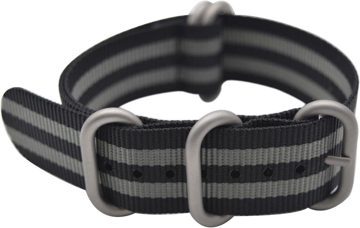 Colorful Nylon Watch Band for Men - Watch Strap Replacement with Brushed Buckle