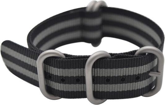Colorful Nylon Watch Band for Men - Watch Strap Replacement with Brushed Buckle