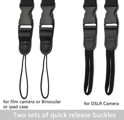 Camera Neck Straps with Quick Release Black for DSLR Camera or Binoculars Strap