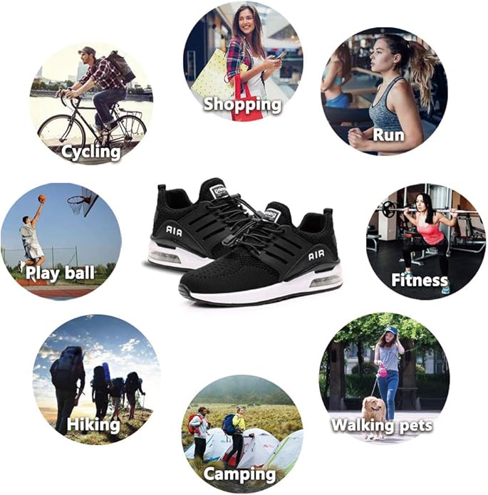 Running Shoes Men Sports Trainers Air Shock Absorbing Sneakers for Gym Fitness Jogging Athletic Walking Casual US7-12(EU39-46)