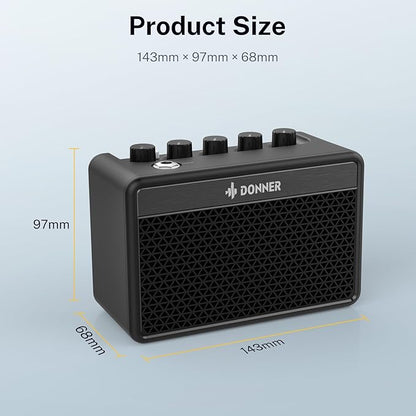 Donner Mini Guitar Amp Small Electric Amplifier 5W Portable, Practice Guitar Combo Amp DA-10