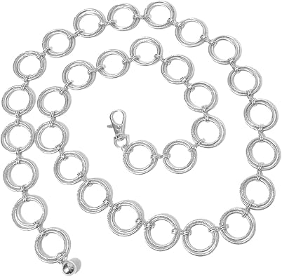 Women's Metal Waist Chain Adjustable Body Link Belts for Jeans Dresse