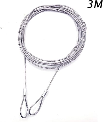 Safety Cable Lock 60 Long, Lightning Bulbs Hanging Safety Cable Lightweight Braided Stainless Steel by COOINS (120 Inch)