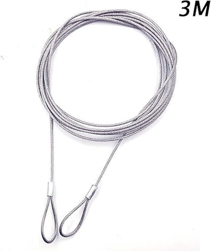 Safety Cable Lock 60 Long, Lightning Bulbs Hanging Safety Cable Lightweight Braided Stainless Steel by COOINS (120 Inch)