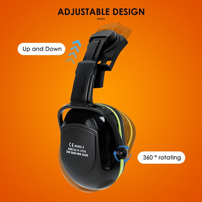 Hard Hat Ear Muffs, Green Ear Muffs For Noise Reduction For Hard Hat Accessories SNR 30dB NRR 25dB Ear Protection, Construction Ear Protection For Adults
