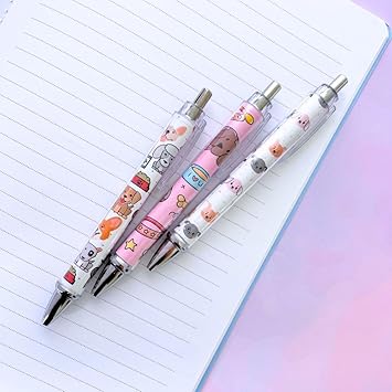 YJ PREMIUMS 8PC Dog Writing Pens Veterinary Ballpoint Ink Pen Set for Dogs Lovers Doggie People Kawaii Puppy Paw Print Vet Med School Supplies Students Stationary Animal for Men Women Themed Gifts