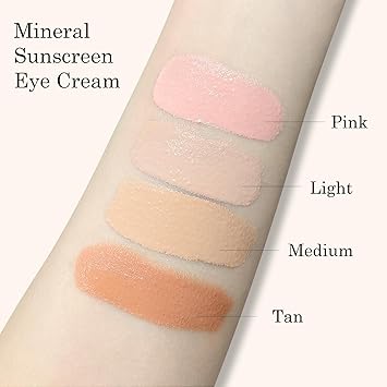 KYDA Mineral Sunscreen Eye Cream, 3-in-1 Anti-Aging Eye Cream, SPF 35, for Dark Circle and Fine Lines, Medium