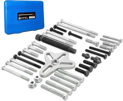 Thorstone 46pcs Harmonic Balancer Puller Set, Steering Wheel Flywheel Crankshaft Pulley Puller
