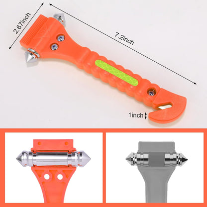 Window Breaker Seatbelt Cutter, 2-in-1 Emergency Escape Tool with Seatbelt Cutter, Car Glass Breaker for Family Rescue and Traffic Accident Emergency Escape (Does Not Include Holder)