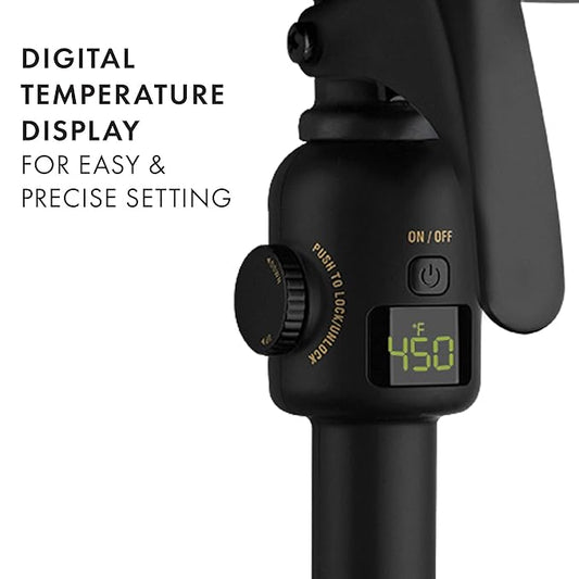 Hot Tools Pro Artist 24K Gold Digital 3 Barrel Hair Waver  Long Lasting Defined Waves (Jumbo Size)