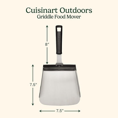 Cuisinart Griddle Food Mover - Extra-Large Stainless Steel Spatula for Rice, Vegetables and More, Perfect BBQ Tool, Cookouts, and Griddles, Large Scooper, 5-cup Capacity Food Scoop