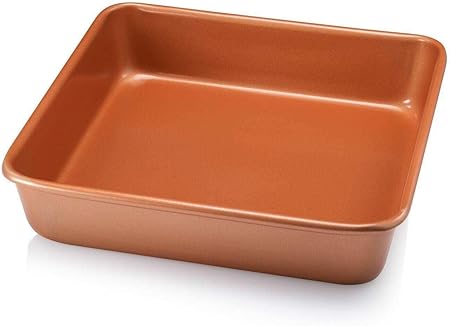 WDYB Bakeware - Copper Square Baking Tin - 9.5" x 9.5" SQUARE CAKE PANS Kitchentools Kitchen set Cake pan Baking set Pan set Cake mould Cake pans Cake moulds for baking Square cake pan
