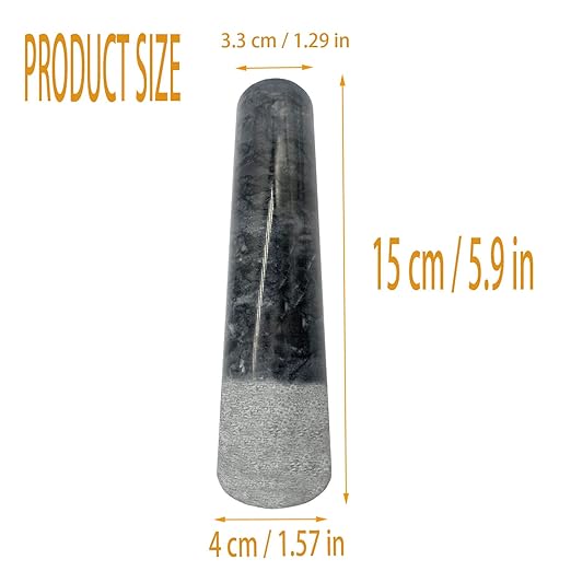 6 in Granite Replacement Pestle (Only Pestle Mortar is not Included) Black Polishing